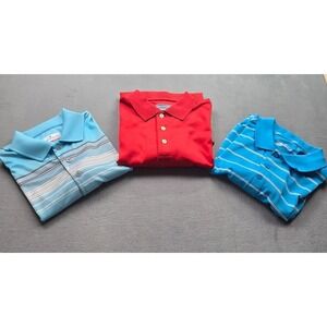 Golf Polo Shirt Lot Of 3 Mens Medium Grand Slam, Alan Flusser, Walter Hagen